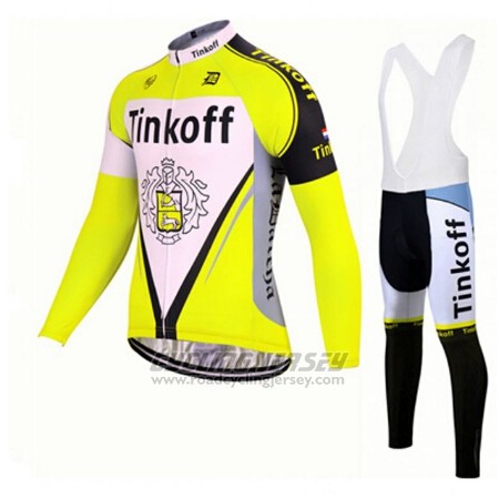 2017 Cycling Jersey Tinkoff Yellow Long Sleeve and Bib Tight